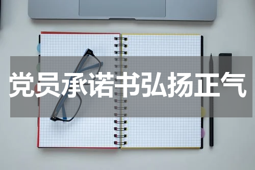 党员承诺书弘扬正气
