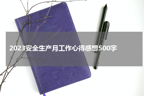2023安全生产月工作心得感想500字