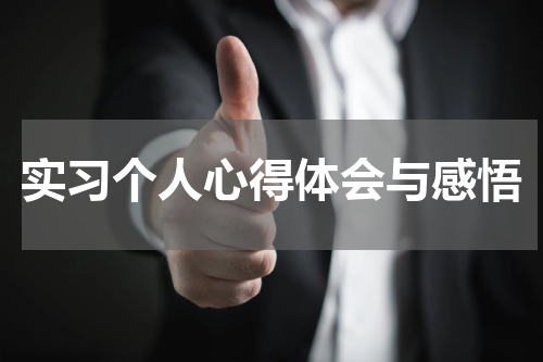 实习个人心得体会与感悟