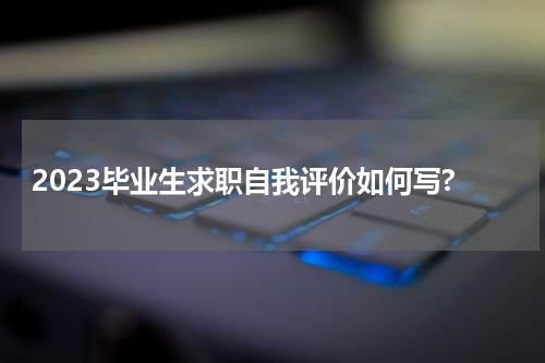 2023毕业生求职自我评价如何写?