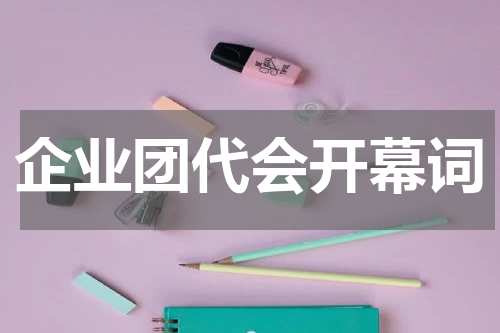 企业团代会开幕词