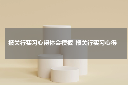 报关行实习心得体会模板_报关行实习心得