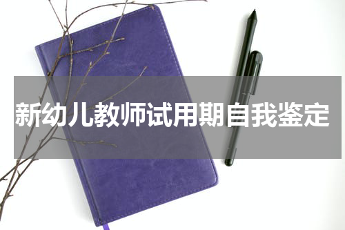 新幼儿教师试用期自我鉴定
