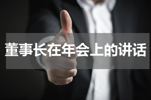 董事长在年会上的讲话