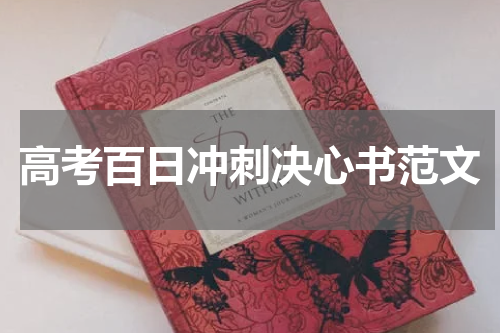 高考百日冲刺决心书范文