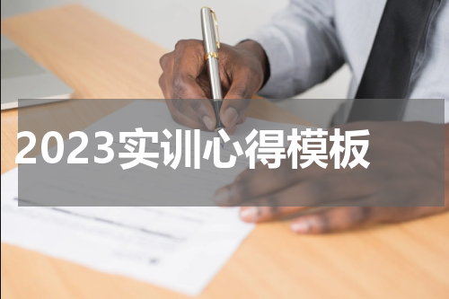 2023实训心得模板