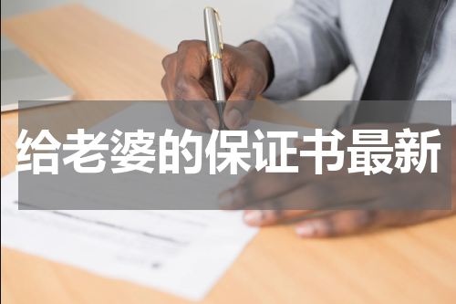 给老婆的保证书最新