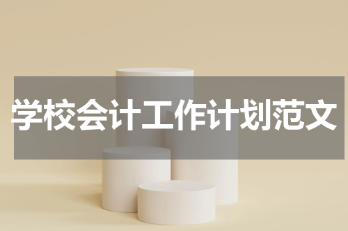 学校会计工作计划范文
