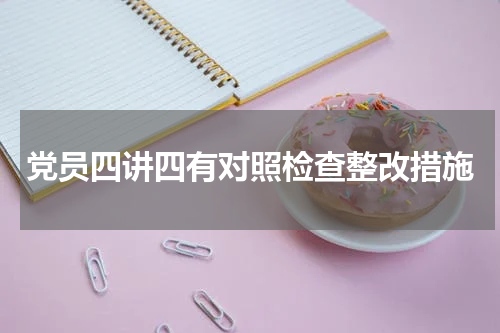 党员四讲四有对照检查整改措施