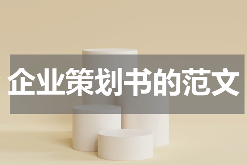 企业策划书的范文