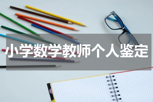 小学数学教师个人鉴定