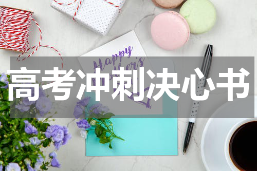 高考冲刺决心书