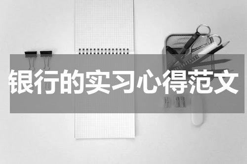 银行的实习心得范文