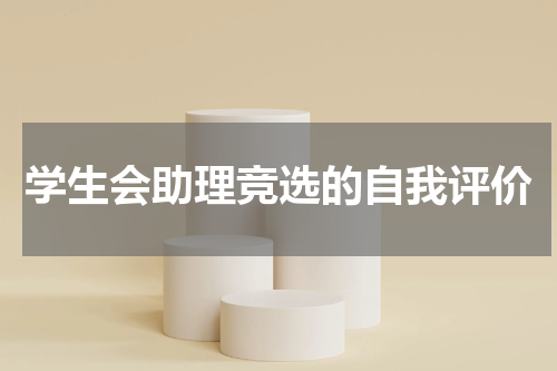 学生会助理竞选的自我评价