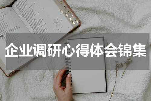 企业调研心得体会锦集