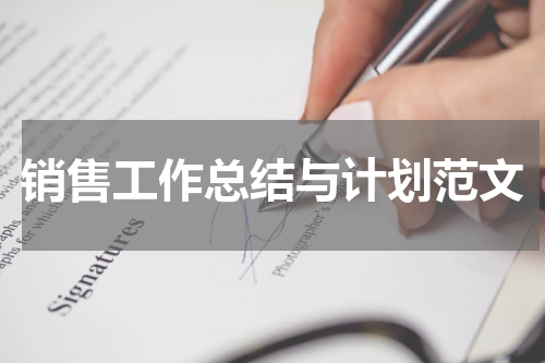 销售工作总结与计划范文