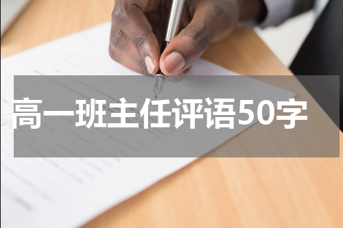 高一班主任评语50字
