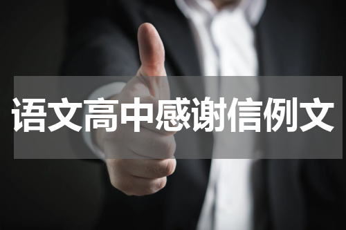 语文高中感谢信例文