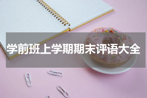 学前班上学期期末评语大全