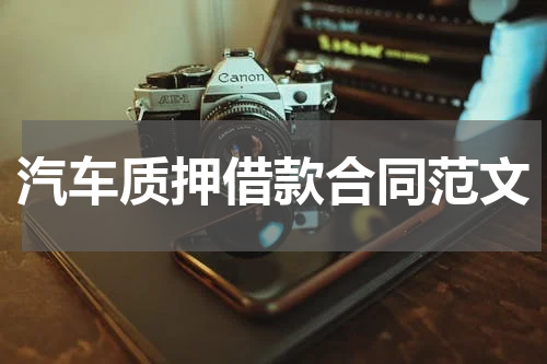 汽车质押借款合同范文