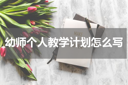 幼师个人教学计划怎么写