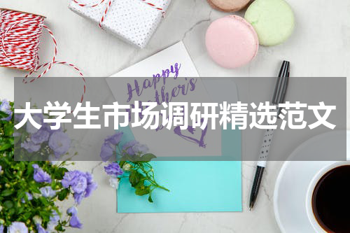 大学生市场调研精选范文