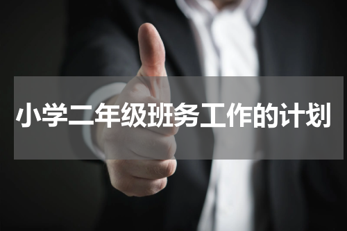 小学二年级班务工作的计划
