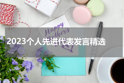 2023个人先进代表发言精选