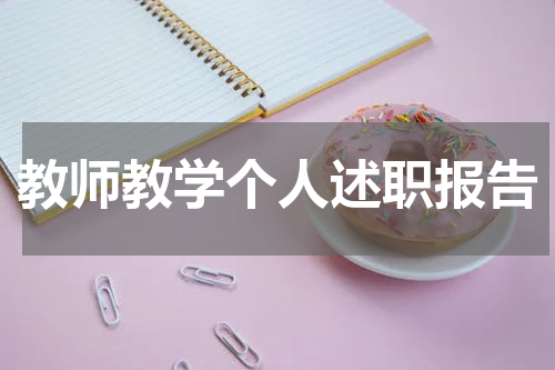 教师教学个人述职报告