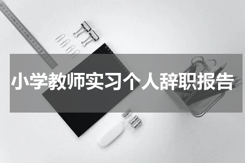 小学教师实习个人辞职报告