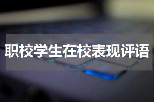 职校学生在校表现评语
