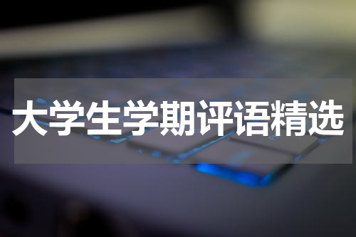 大学生学期评语精选