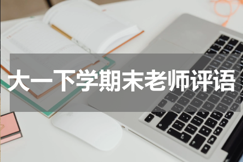 大一下学期末老师评语