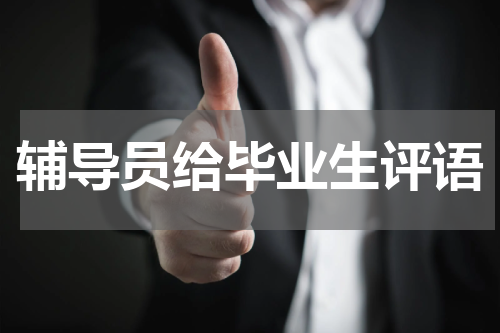 辅导员给毕业生评语