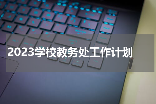 2023学校教务处工作计划