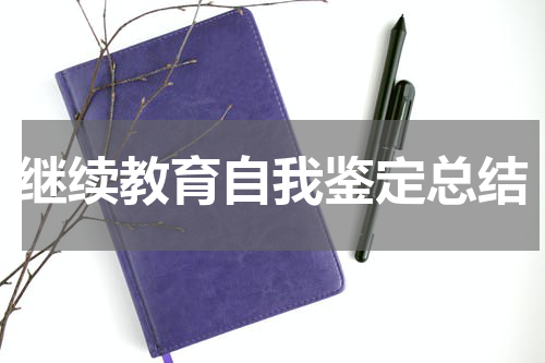 继续教育自我鉴定总结