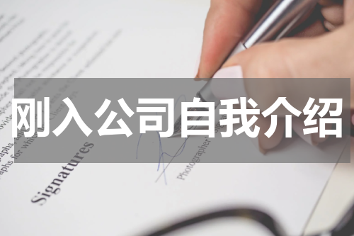 刚入公司自我介绍