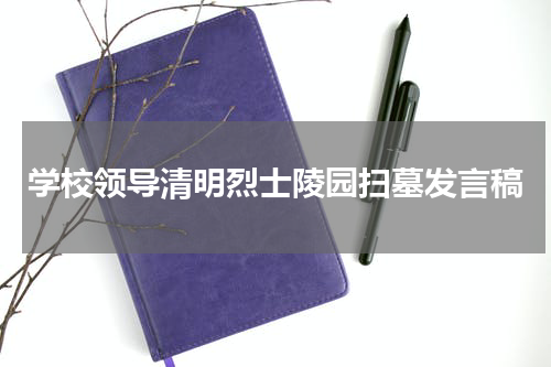 学校领导清明烈士陵园扫墓发言稿