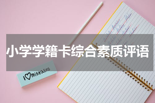 小学学籍卡综合素质评语