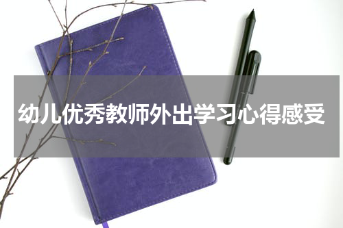 幼儿优秀教师外出学习心得感受