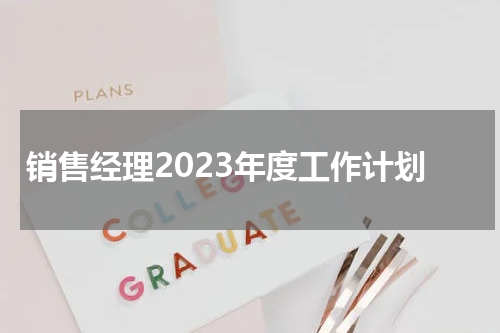 销售经理2023年度工作计划