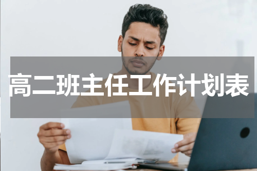 高二班主任工作计划表