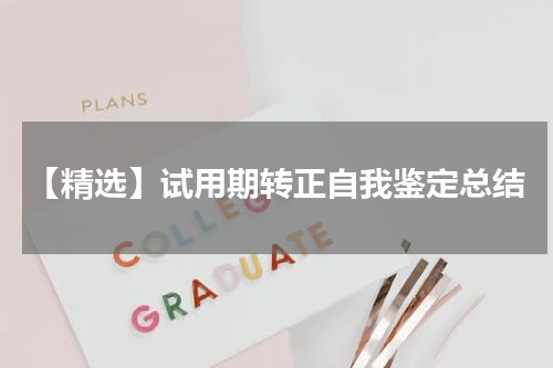 【精选】试用期转正自我鉴定总结