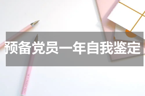 预备党员一年自我鉴定