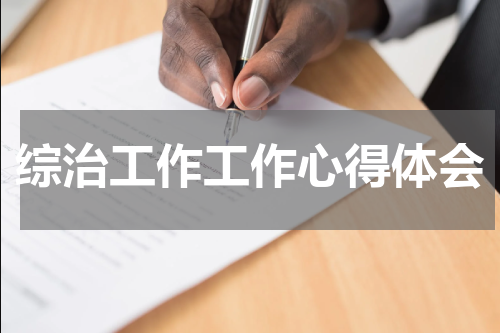 综治工作工作心得体会