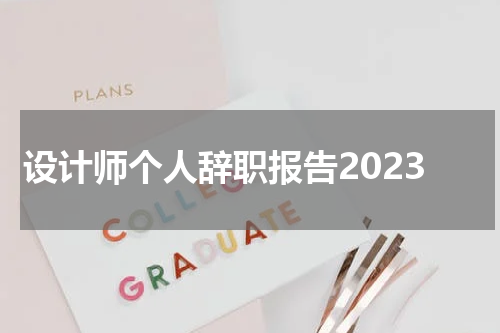 设计师个人辞职报告2023