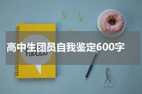 高中生团员自我鉴定600字