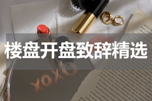 楼盘开盘致辞精选
