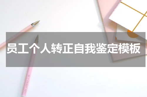 员工个人转正自我鉴定模板