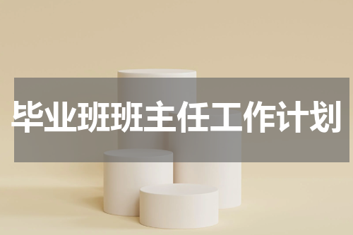 毕业班班主任工作计划